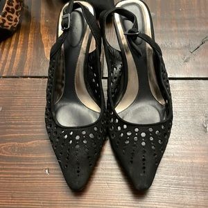 Black Calvin Klein Women’s Slingback Suede Heels size 7.5